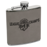 Laserable Leatherette Stainless Steel Flask