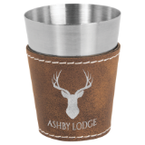 Laserable Leatherette & Stainless Steel Shot Glass