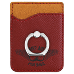 Laserable Leatherette Phone Wallet with Silver Ring